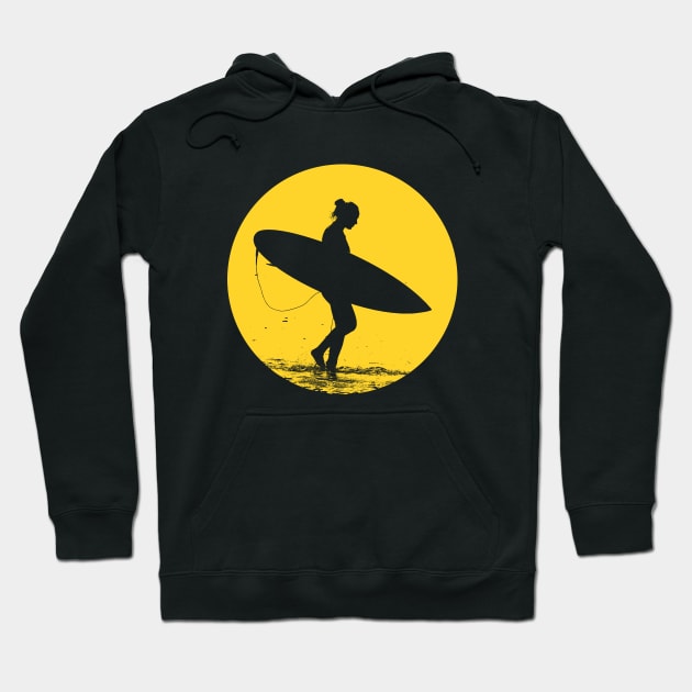 Surfer Girl Hoodie by AKdesign